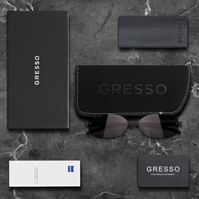 Безоправные солнцезащитные очки GRESSO Amalfi, изготовленные из титана, с поляризационными линзами Zeiss